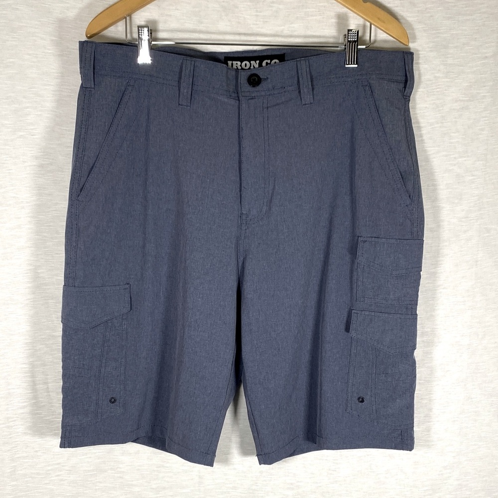 Iron‎ Co. Men's 36 (38 Actual) Blue Cargo Shorts Lightweight